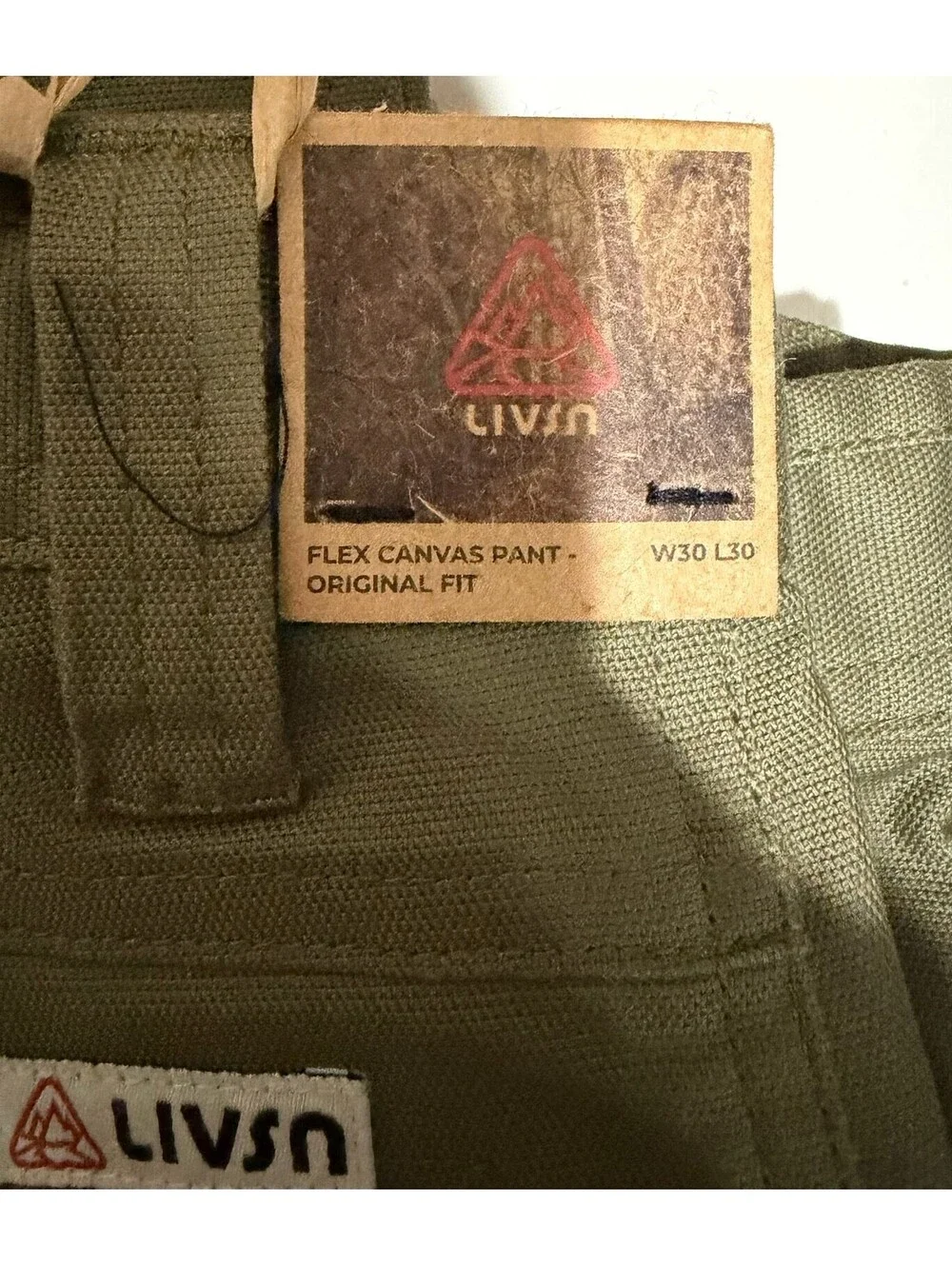 LIVSN Flex Canvas Pants - Brown - BOT010L-OLV- 30x 30 New with Tags $129 MSRP